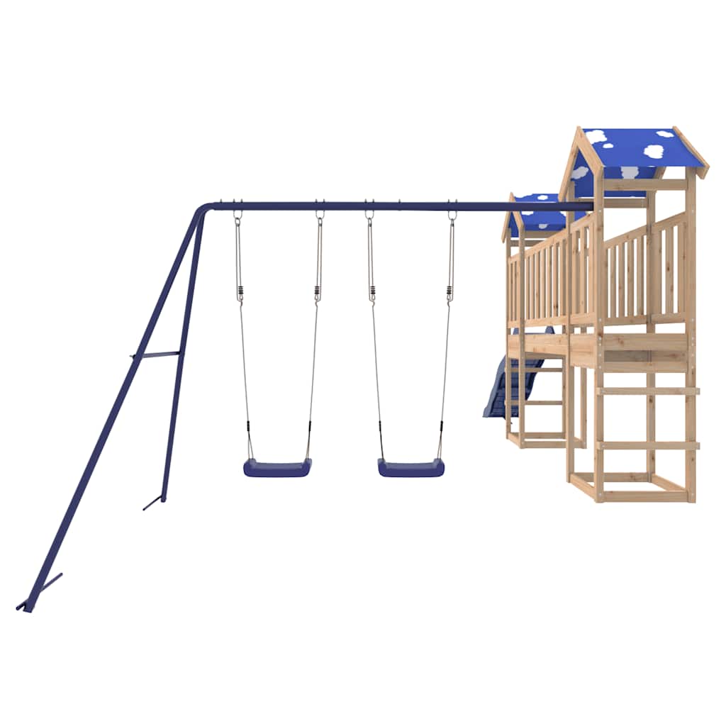 vidaXL Outdoor Playset Solid Wood Pine - Brown - 33251