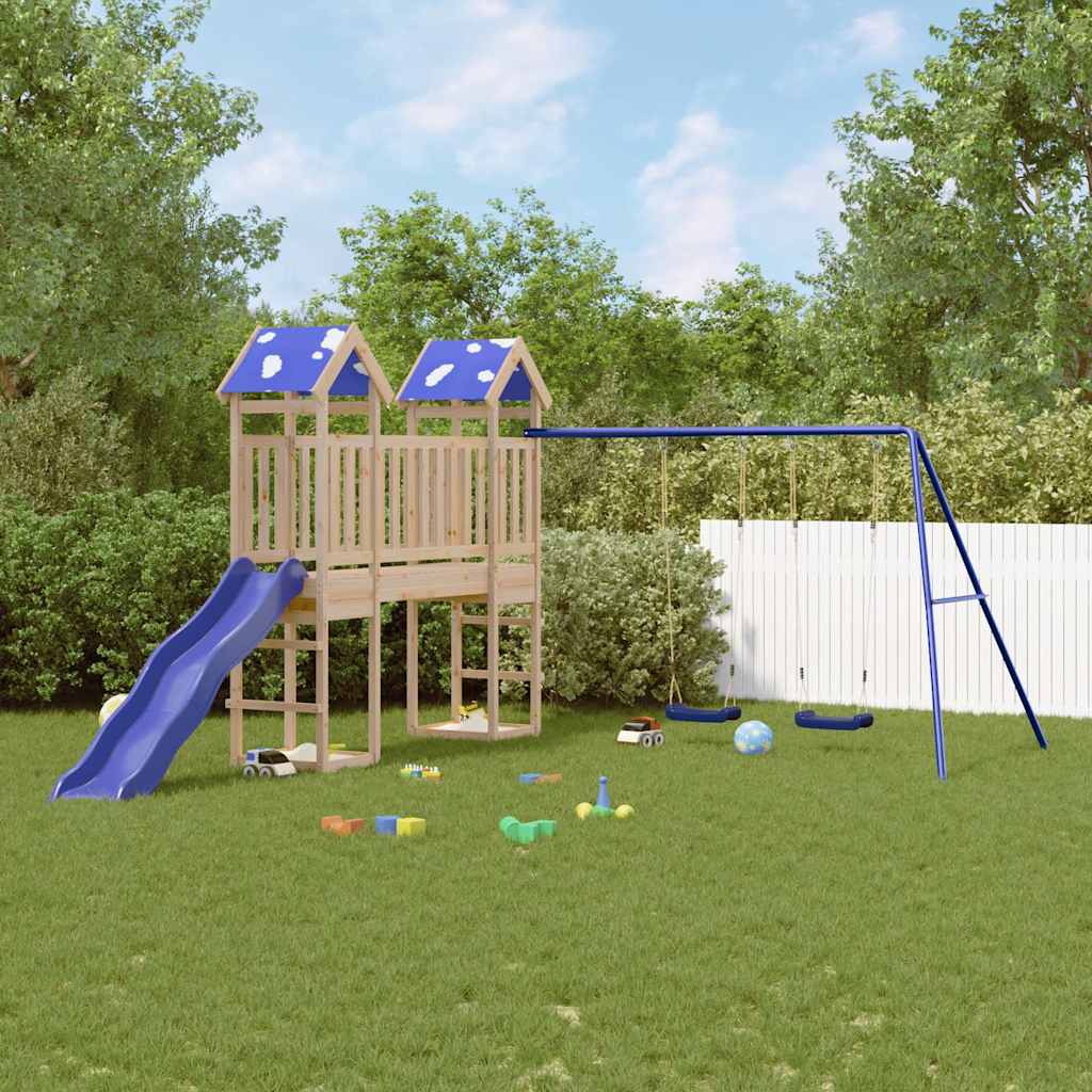 vidaXL Outdoor Playset Solid Wood Pine - Brown - 33251