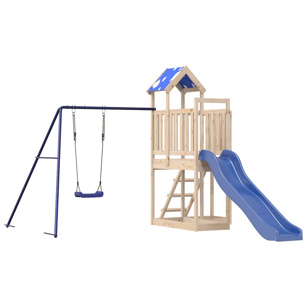 vidaXL Outdoor Playset Solid Wood Pine - Brown - 33282