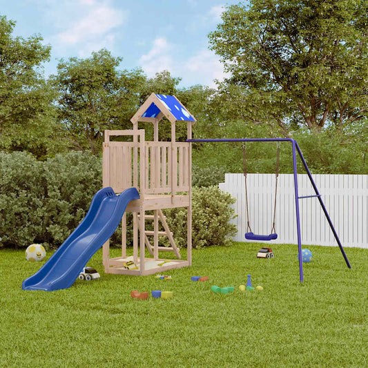 vidaXL Outdoor Playset Solid Wood Pine - Brown - 33282