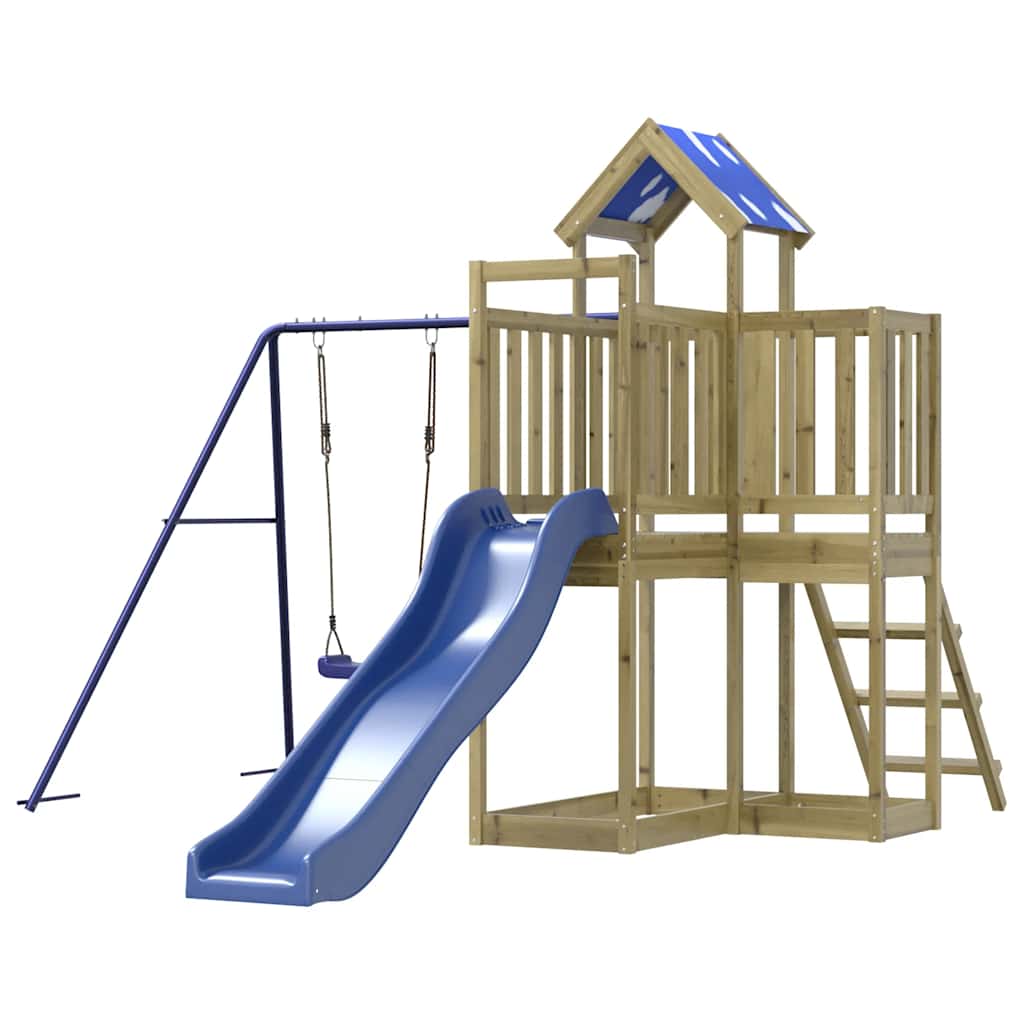 vidaXL Outdoor Playset Impregnated Wood Pine - Brown - 33297
