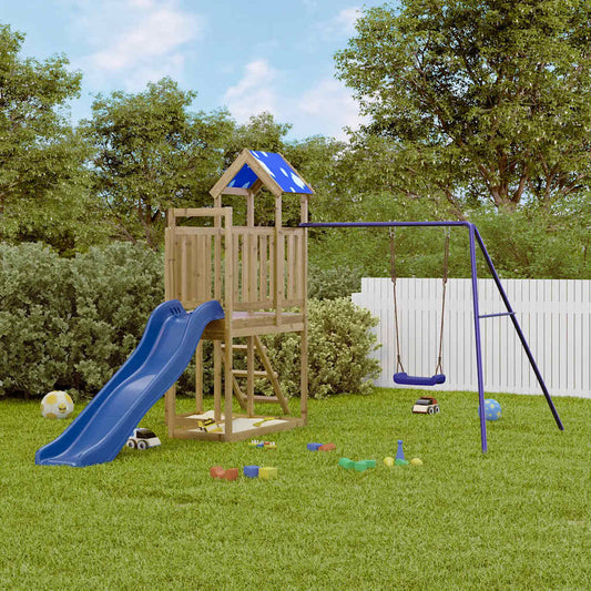 vidaXL Outdoor Playset Impregnated Wood Pine - Brown - 33297