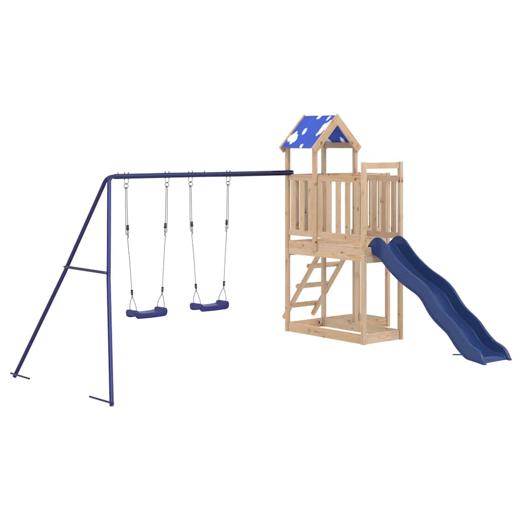 vidaXL Outdoor Playset Solid Wood Pine - Brown - 33304