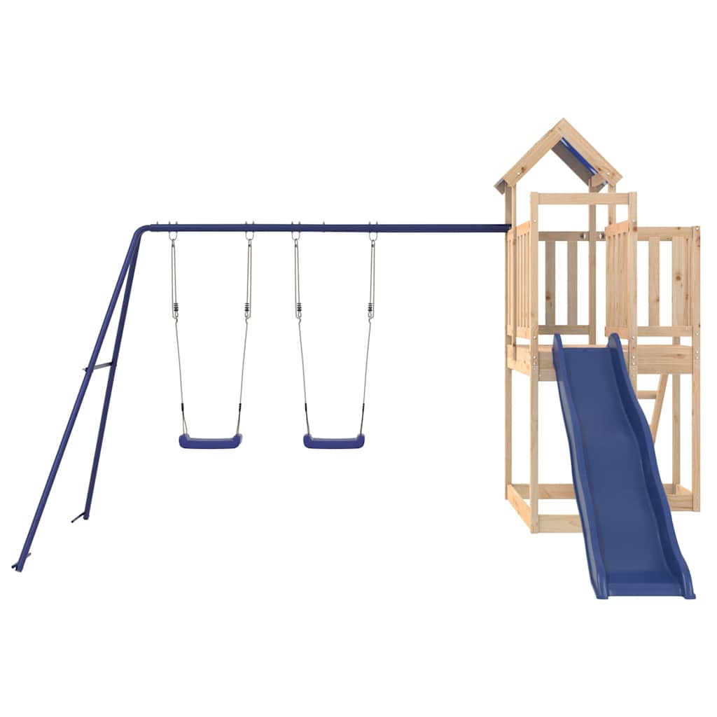 vidaXL Outdoor Playset Solid Wood Pine - Brown - 33304