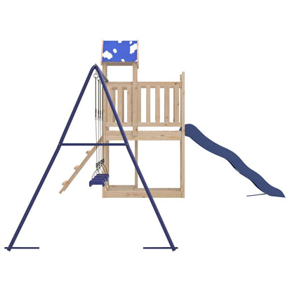 vidaXL Outdoor Playset Solid Wood Pine - Brown - 33304