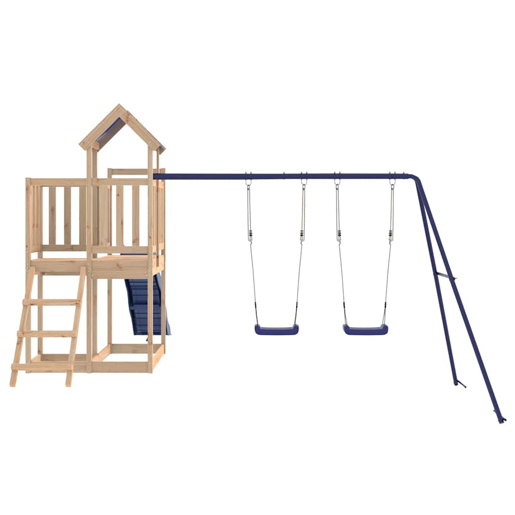 vidaXL Outdoor Playset Solid Wood Pine - Brown - 33304