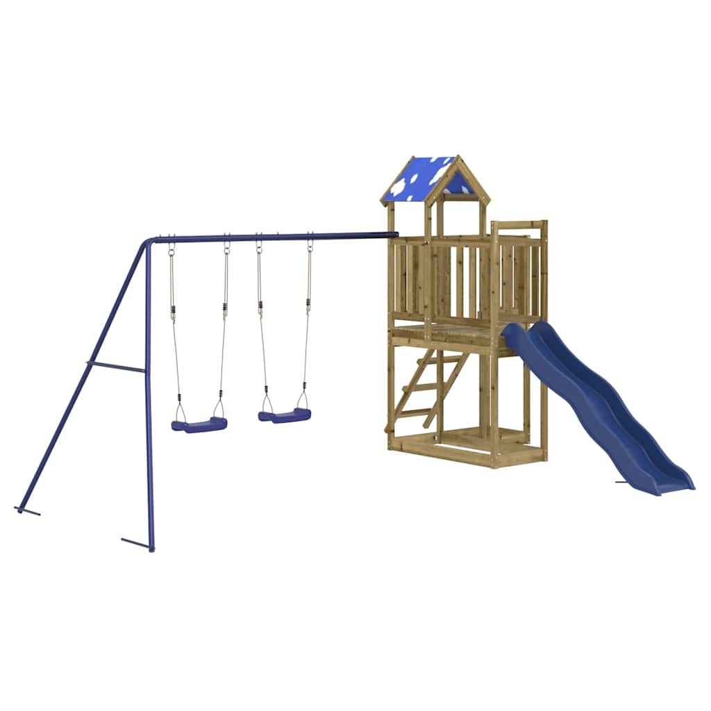 vidaXL Outdoor Playset Impregnated Wood Pine - Brown - 33306