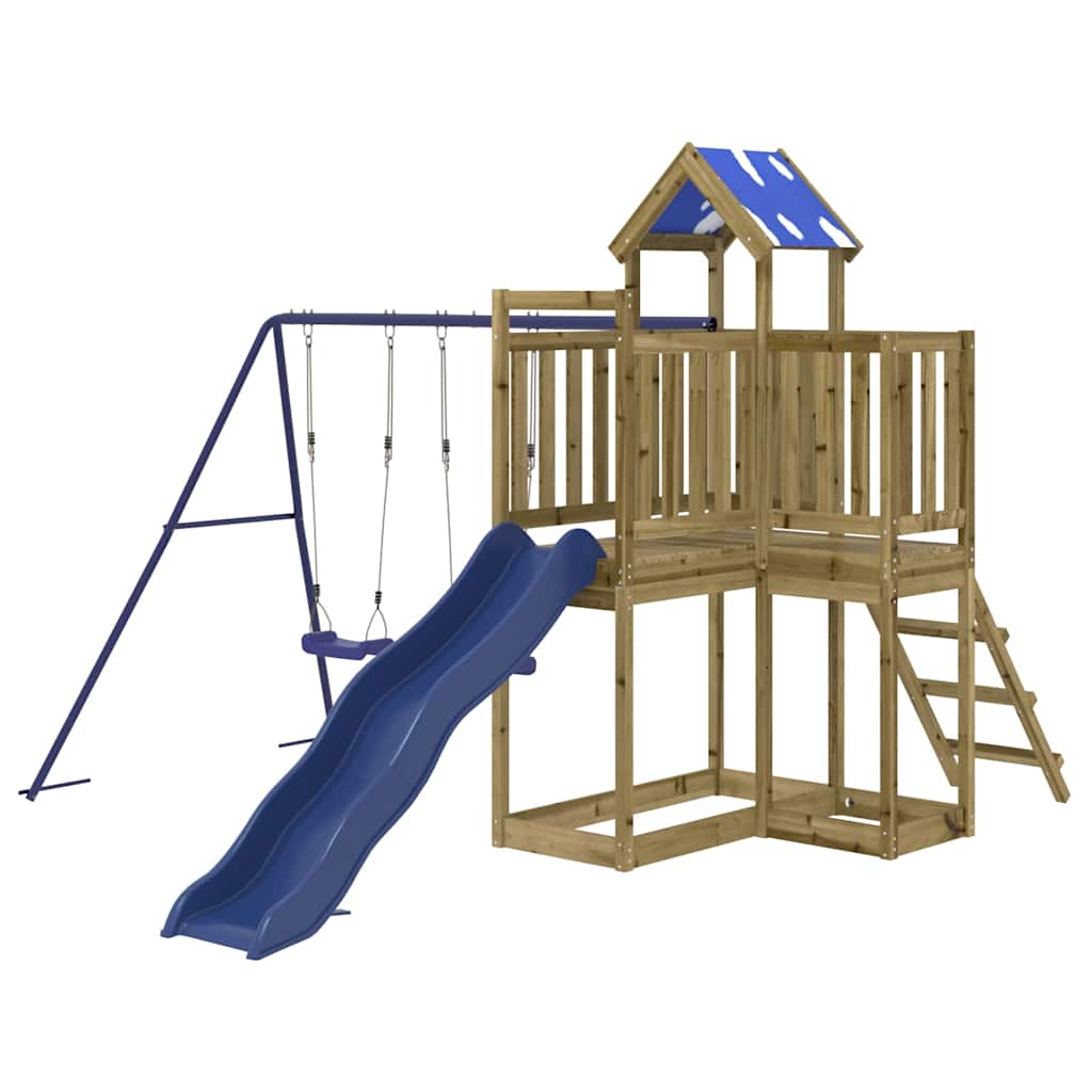 vidaXL Outdoor Playset Impregnated Wood Pine - Brown - 33306