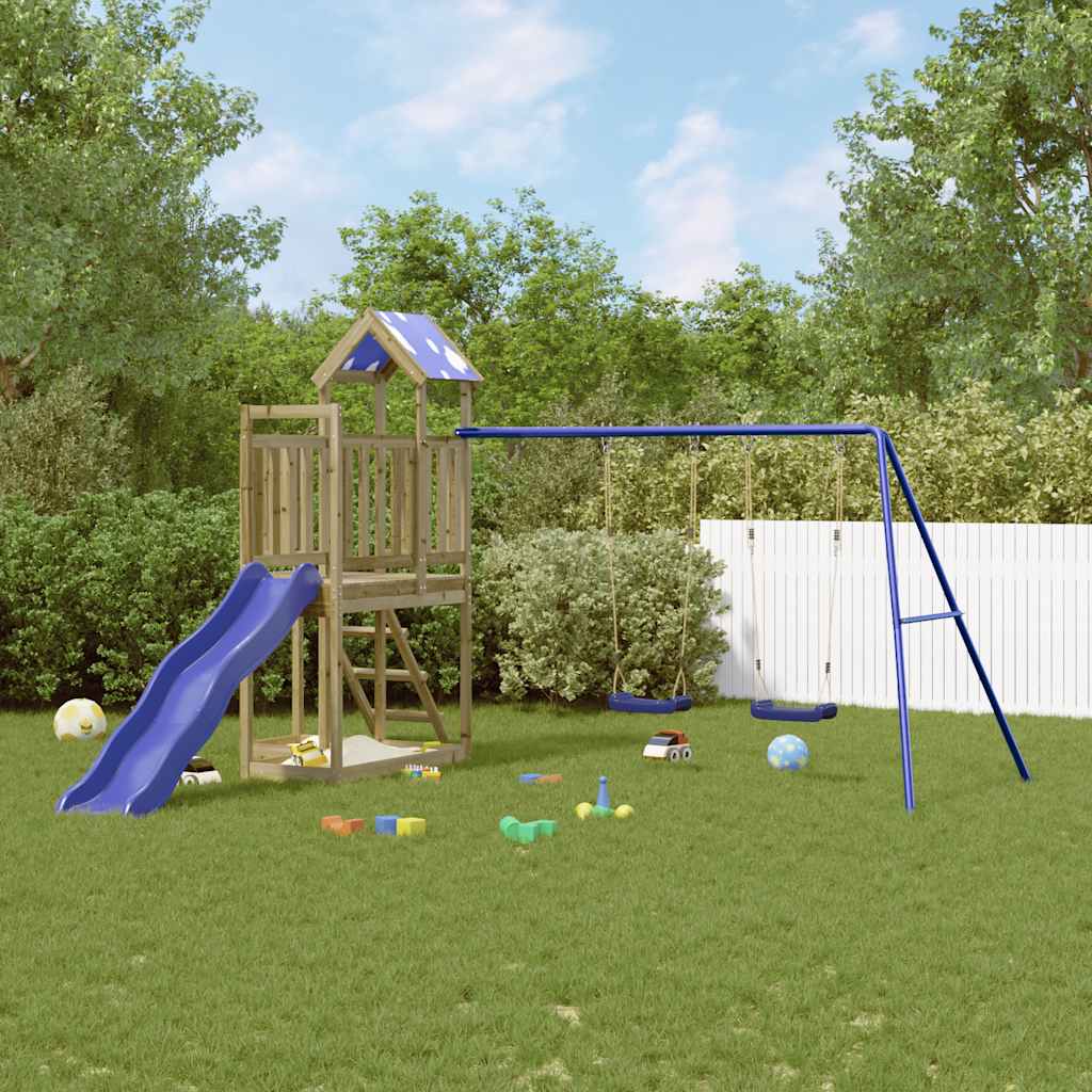 vidaXL Outdoor Playset Impregnated Wood Pine - Brown - 33306