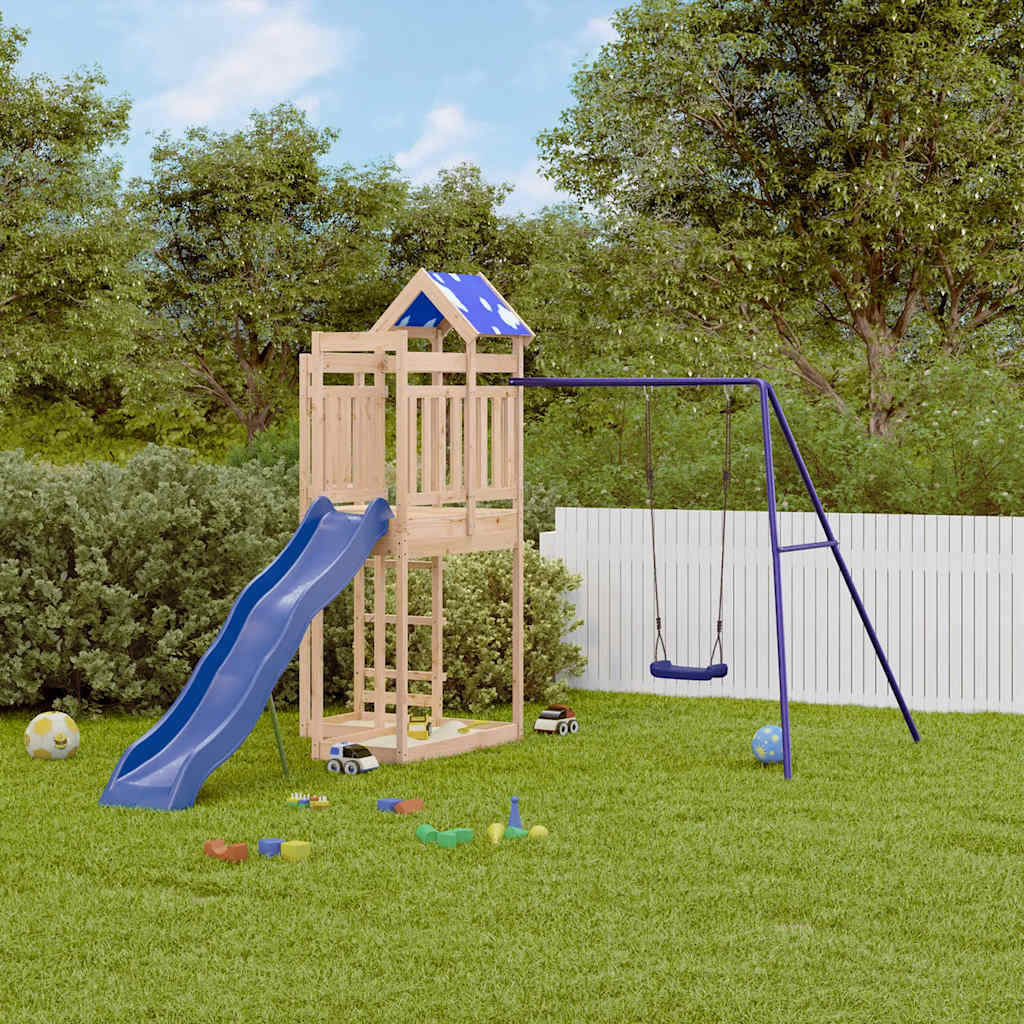 vidaXL Outdoor Playset Solid Wood Pine - Brown - 33327