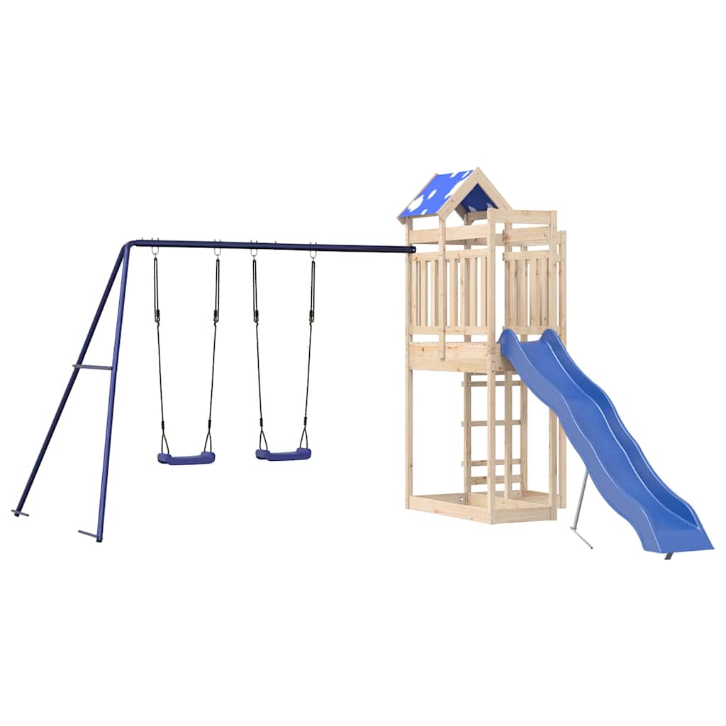 vidaXL Outdoor Playset Solid Wood Pine - Brown - 33329