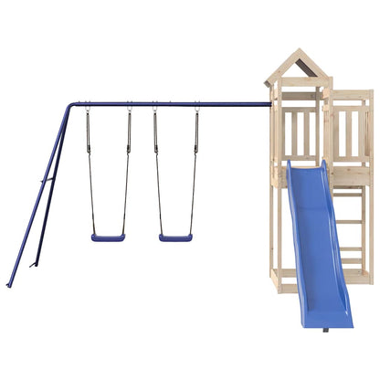 vidaXL Outdoor Playset Solid Wood Pine - Brown - 33329