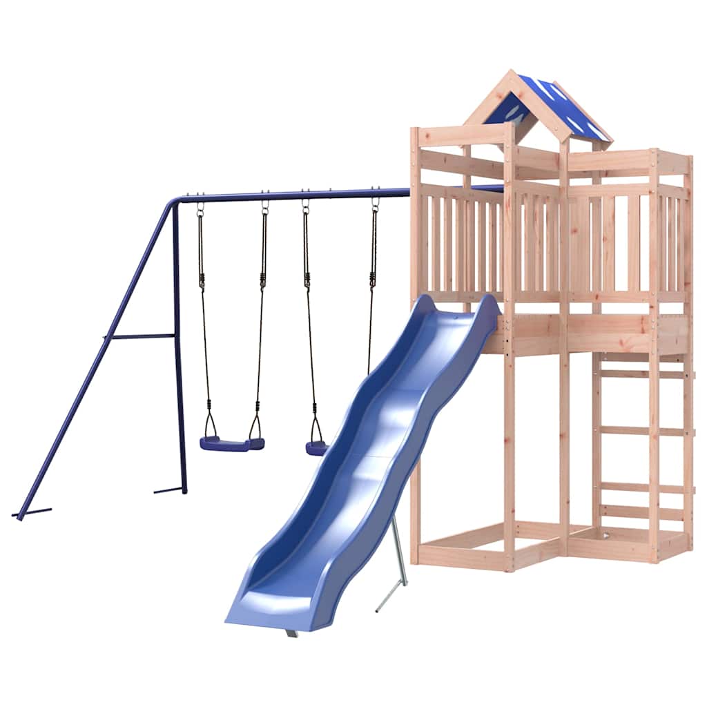 vidaXL Outdoor Playset Solid Wood Douglas - Brown - 33334