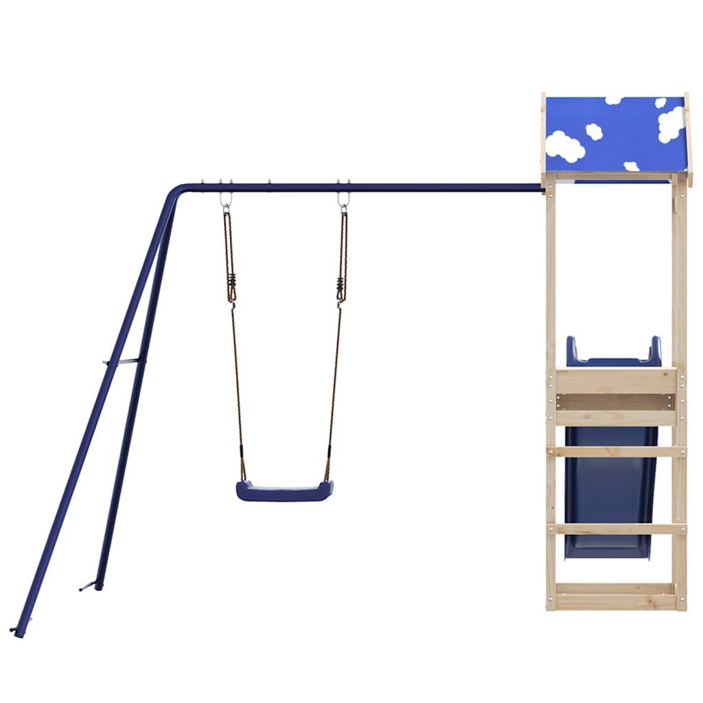 vidaXL Outdoor Playset Solid Wood Pine - Brown - 33339