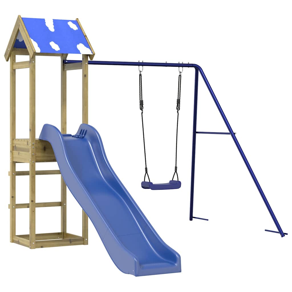 vidaXL Outdoor Playset Impregnated Wood Pine - Brown - 33341