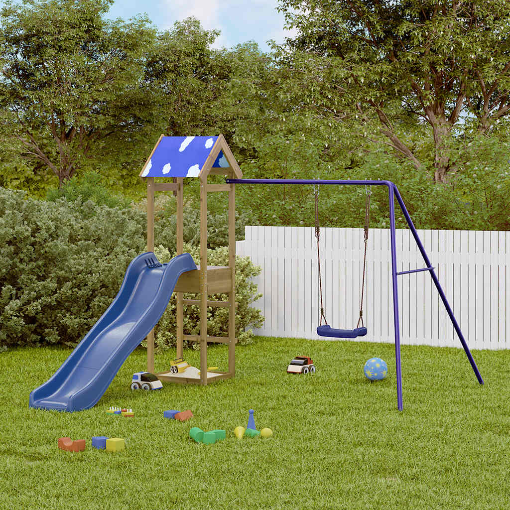 vidaXL Outdoor Playset Impregnated Wood Pine - Brown - 33341