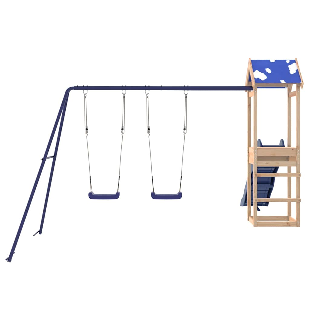 vidaXL Outdoor Playset Solid Wood Pine - Brown - 33344