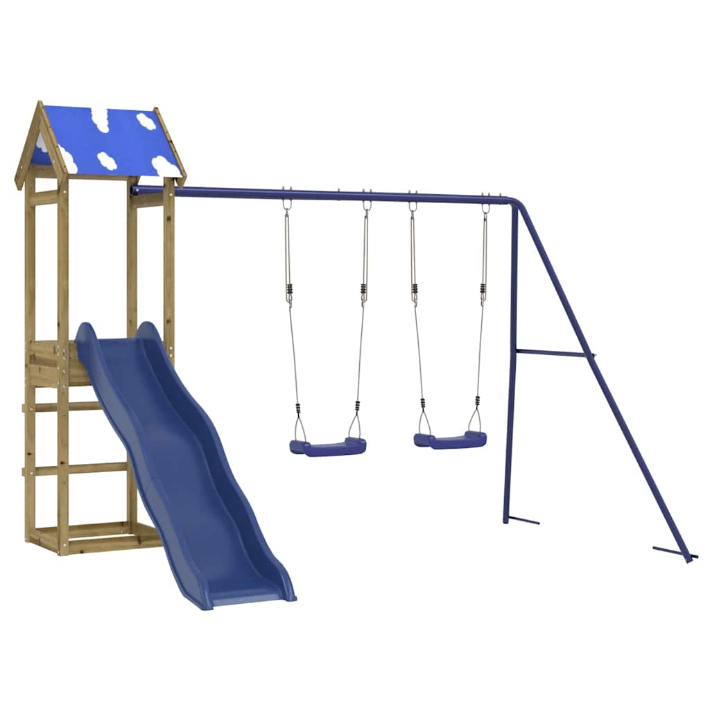 vidaXL Outdoor Playset Impregnated Wood Pine - Brown - 33348