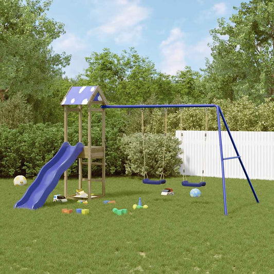 vidaXL Outdoor Playset Impregnated Wood Pine - Brown - 33348