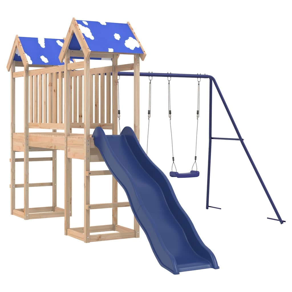 vidaXL Outdoor Playset Solid Wood Pine - Brown - 33353