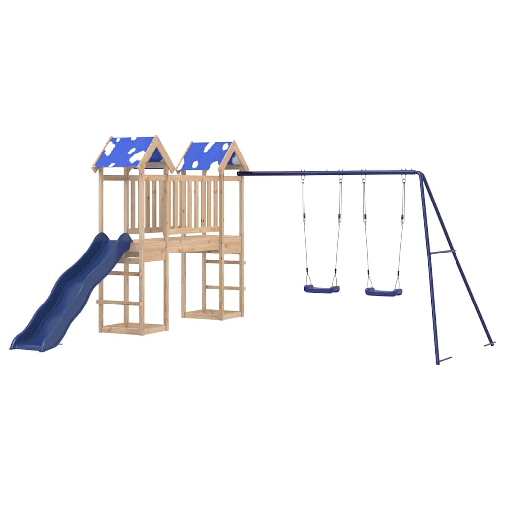 vidaXL Outdoor Playset Solid Wood Pine - Brown - 33353