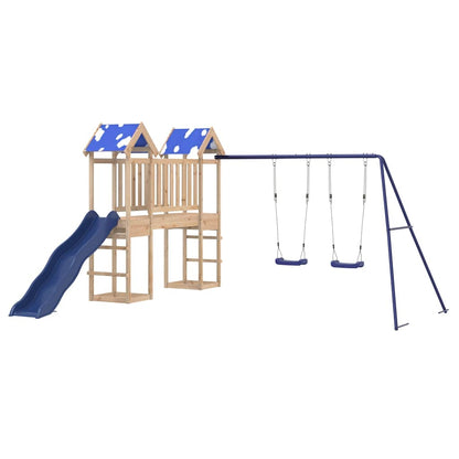 vidaXL Outdoor Playset Solid Wood Pine - Brown - 33353