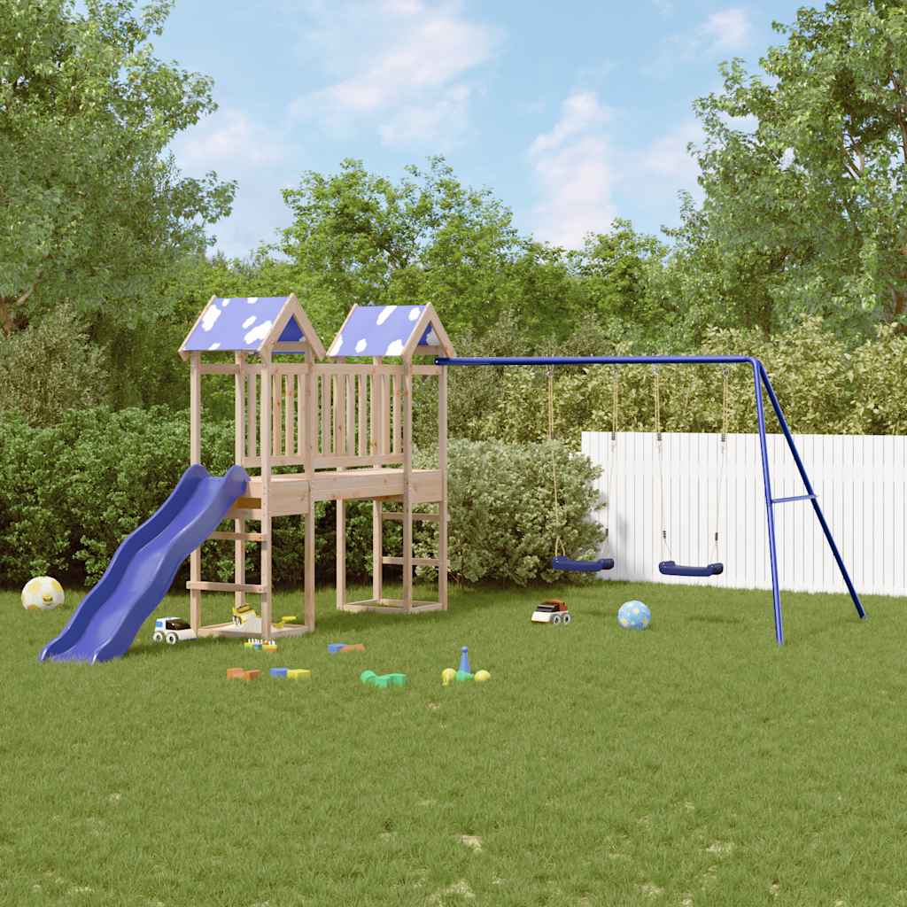 vidaXL Outdoor Playset Solid Wood Pine - Brown - 33353