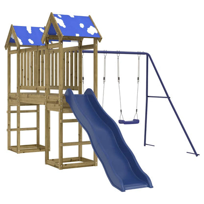 vidaXL Outdoor Playset Impregnated Wood Pine - Brown - 33354