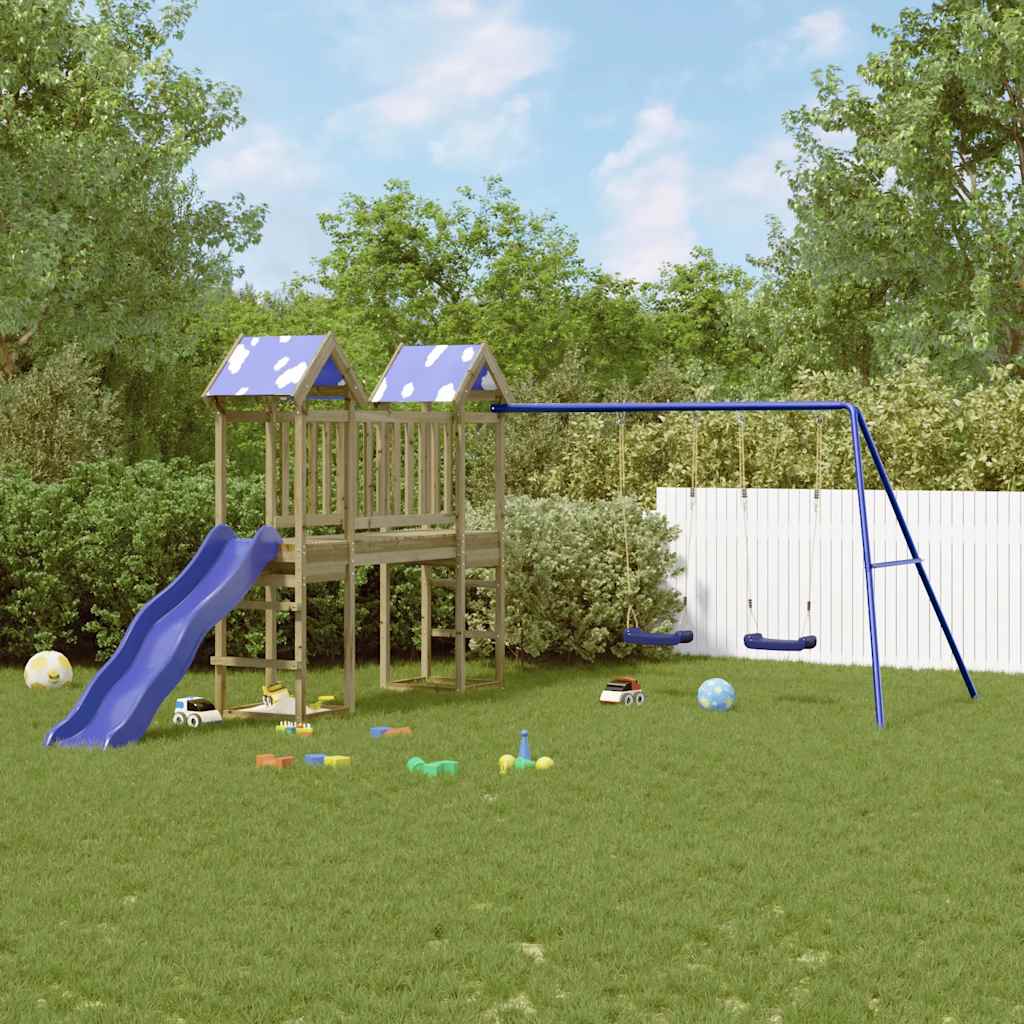 vidaXL Outdoor Playset Impregnated Wood Pine - Brown - 33354