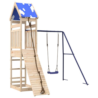 vidaXL Outdoor Playset Solid Wood Pine - Brown - 33362