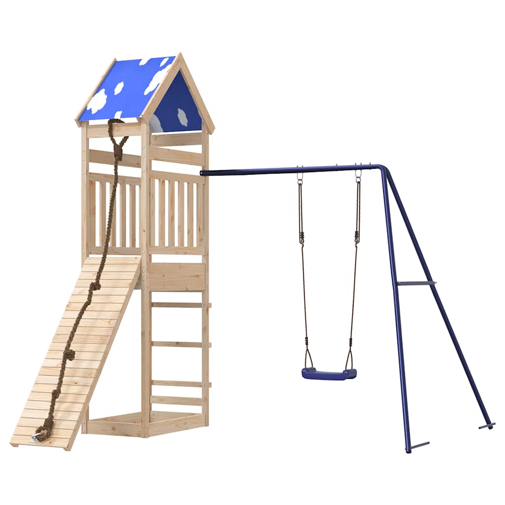 vidaXL Outdoor Playset Solid Wood Pine - Brown - 33362