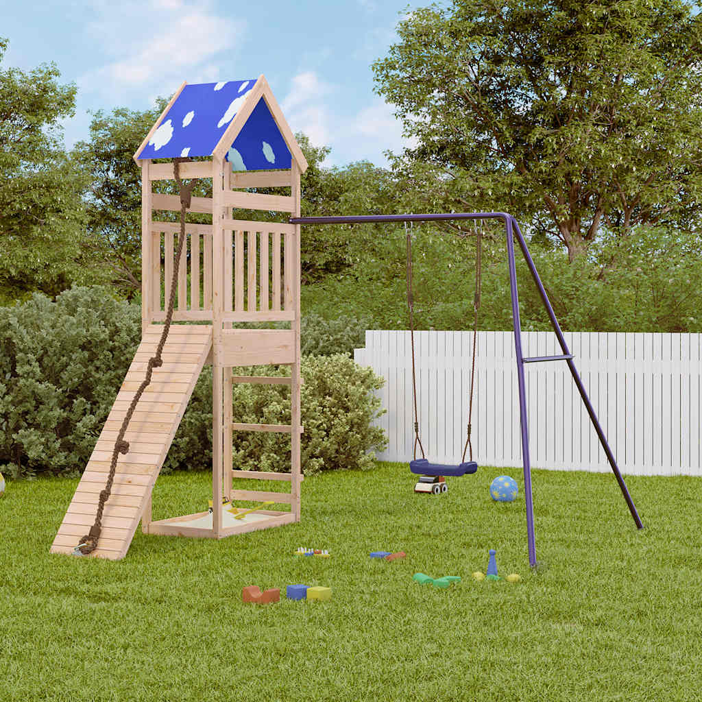 vidaXL Outdoor Playset Solid Wood Pine - Brown - 33362