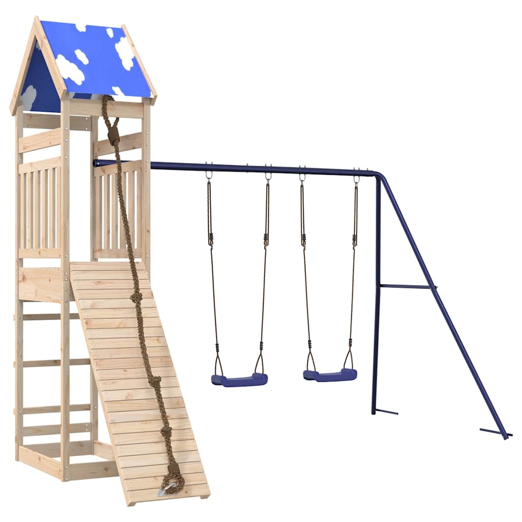 vidaXL Outdoor Playset Solid Wood Pine - Brown - 33373