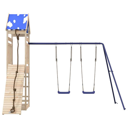 vidaXL Outdoor Playset Solid Wood Pine - Brown - 33373