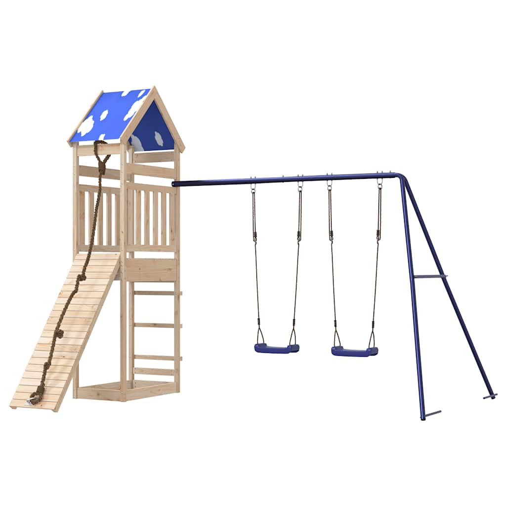 vidaXL Outdoor Playset Solid Wood Pine - Brown - 33373