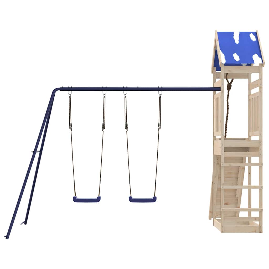 vidaXL Outdoor Playset Solid Wood Pine - Brown - 33373