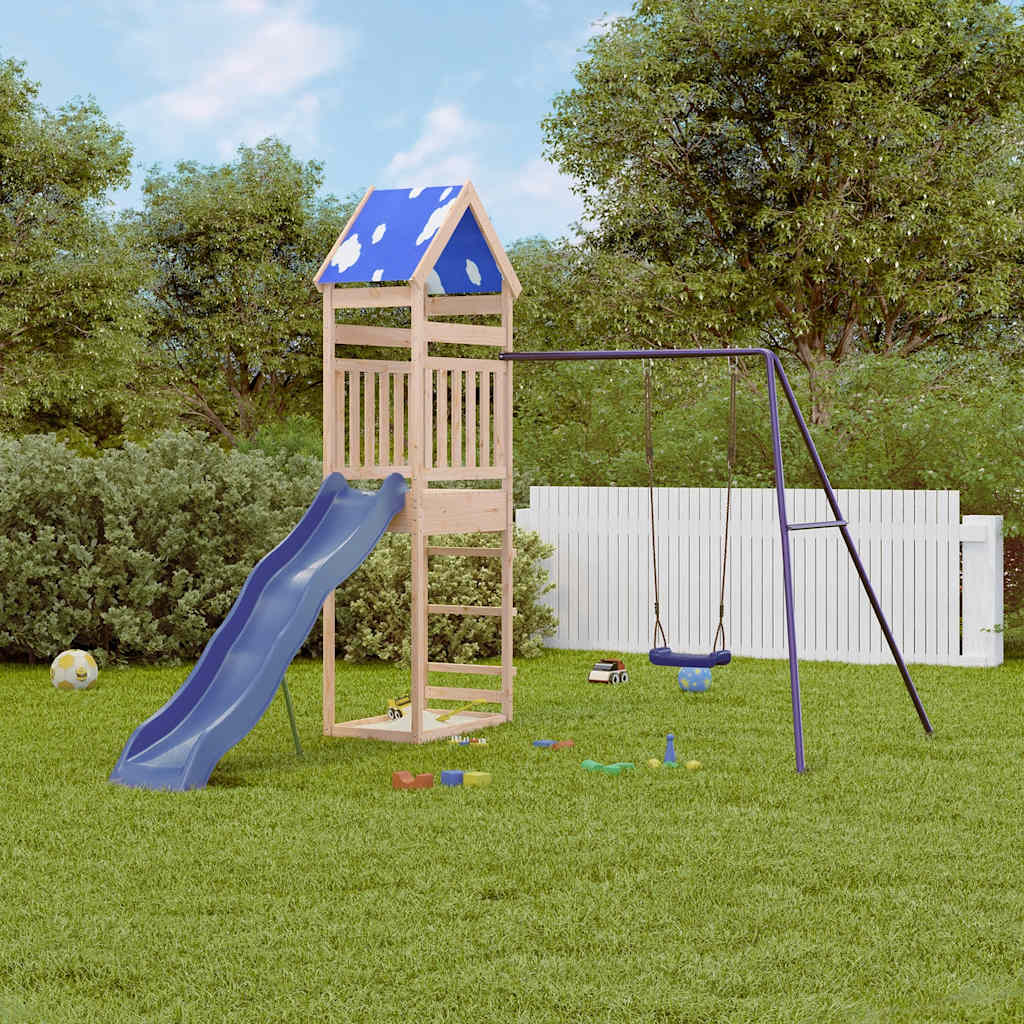 vidaXL Outdoor Playset Solid Wood Pine - Brown - 33380