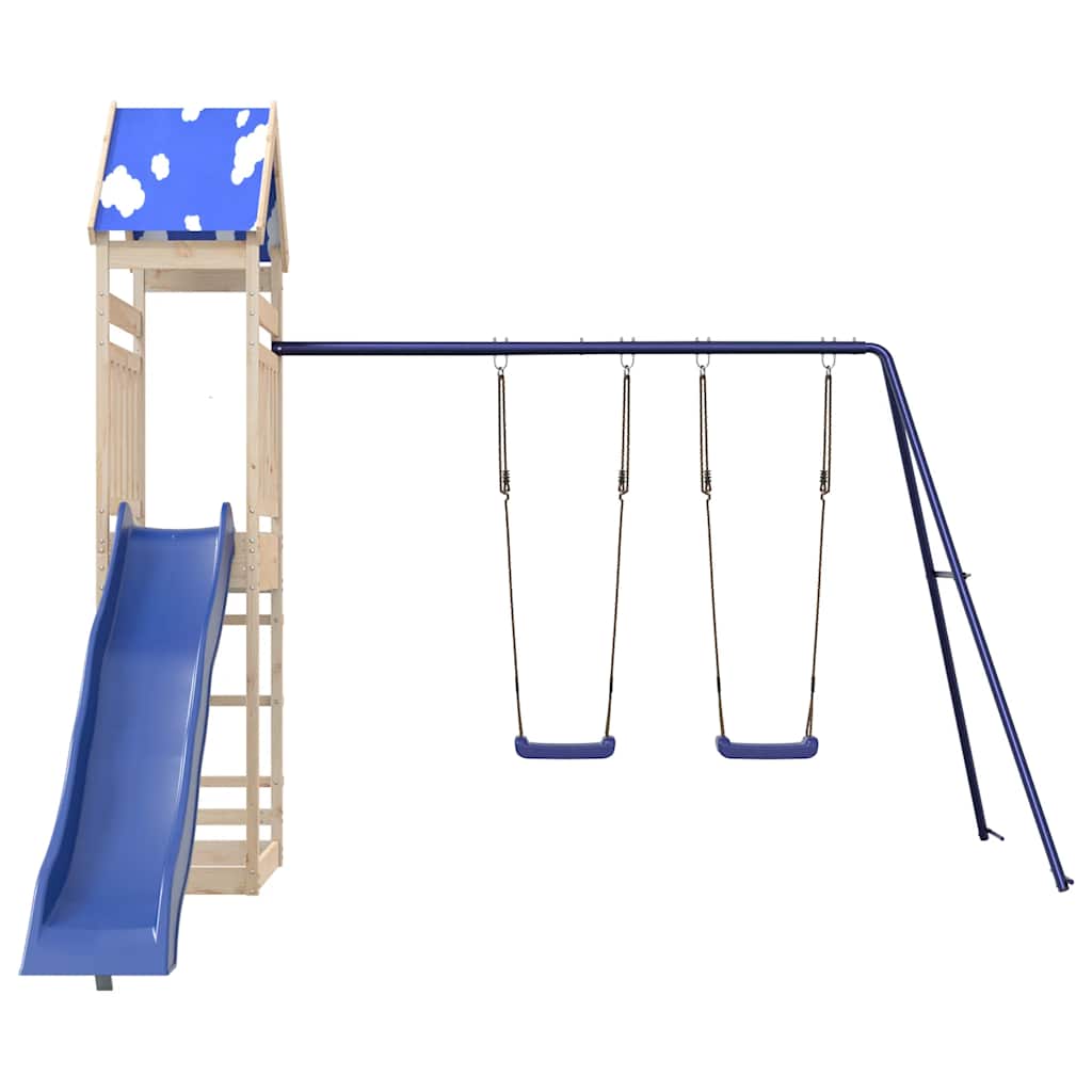 vidaXL Outdoor Playset Solid Wood Pine - Brown - 33381
