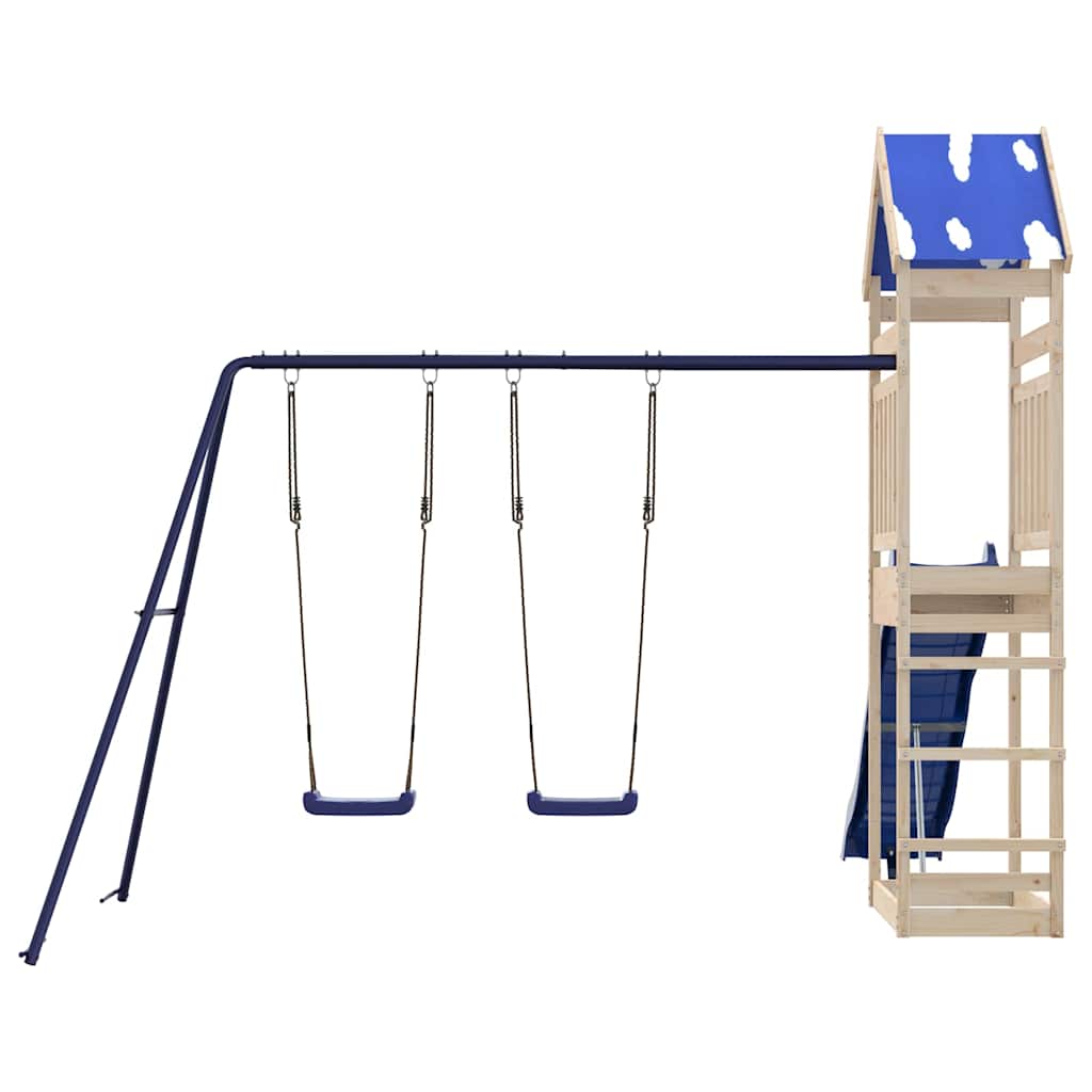 vidaXL Outdoor Playset Solid Wood Pine - Brown - 33381