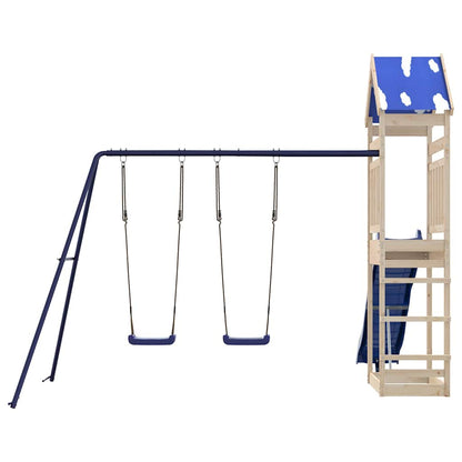 vidaXL Outdoor Playset Solid Wood Pine - Brown - 33381