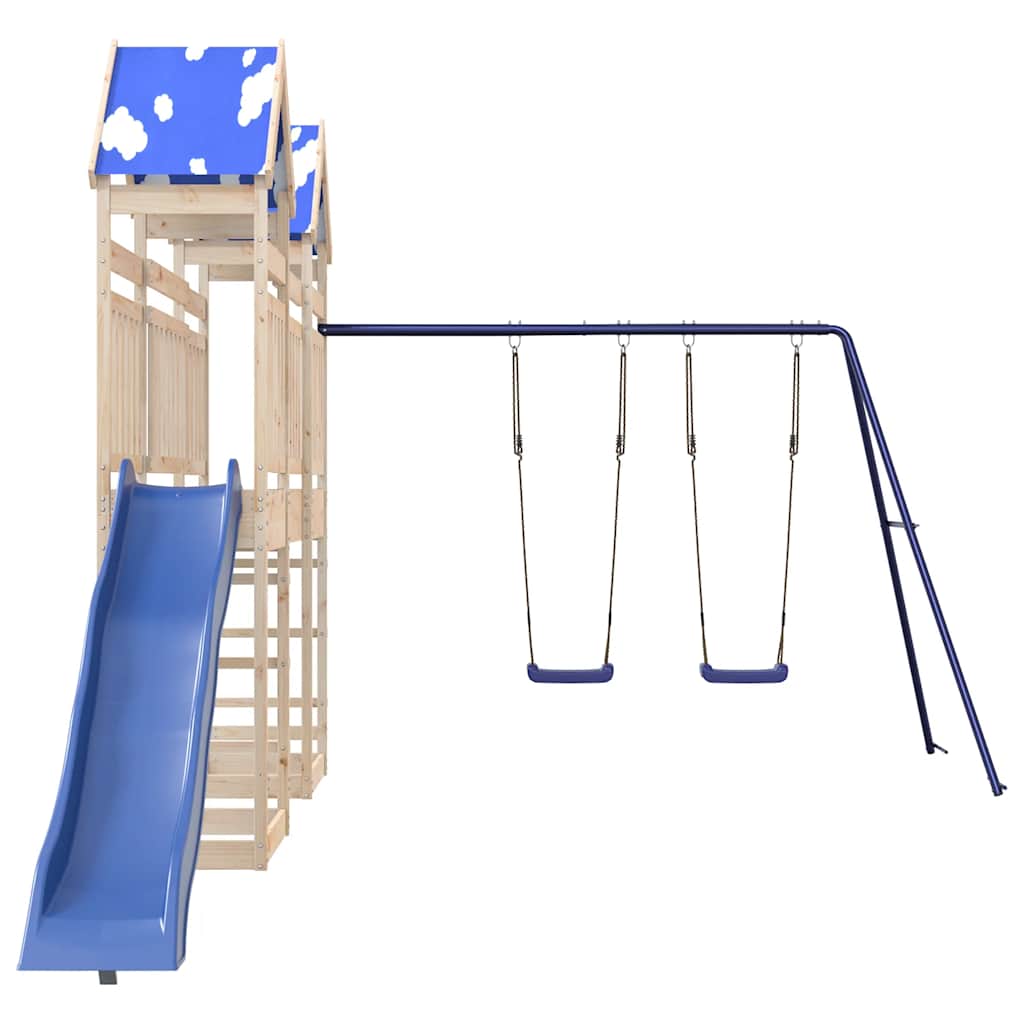 vidaXL Outdoor Playset Solid Wood Pine - Brown - 33385
