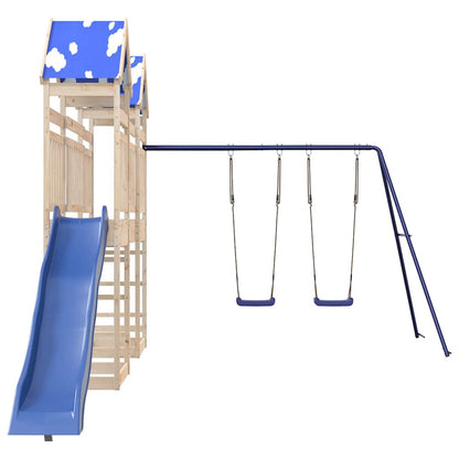 vidaXL Outdoor Playset Solid Wood Pine - Brown - 33385
