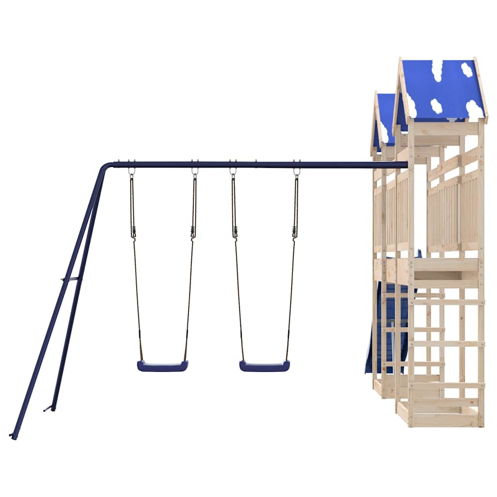vidaXL Outdoor Playset Solid Wood Pine - Brown - 33385