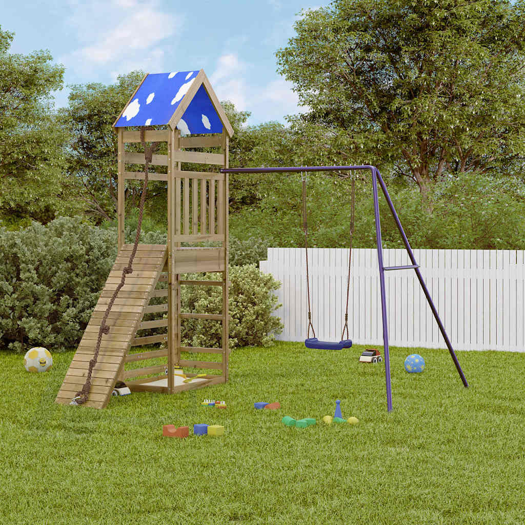 vidaXL Outdoor Playset Impregnated Wood Pine - Brown - 33397