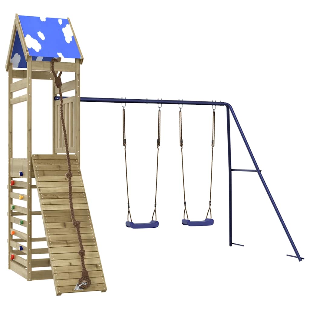 vidaXL Outdoor Playset Impregnated Wood Pine - Brown - 33402