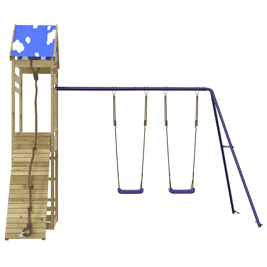 vidaXL Outdoor Playset Impregnated Wood Pine - Brown - 33402