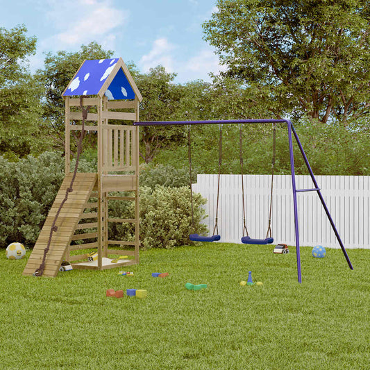 vidaXL Outdoor Playset Impregnated Wood Pine - Brown - 33402