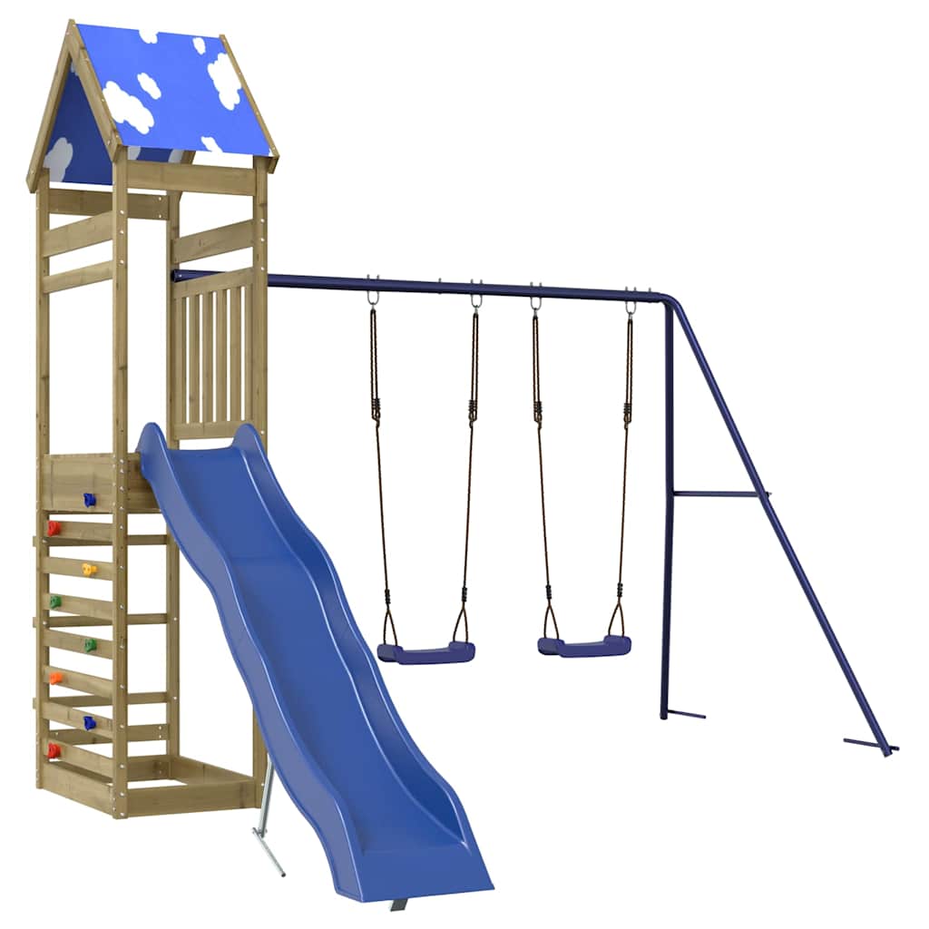 vidaXL Outdoor Playset Impregnated Wood Pine - Brown - 33417
