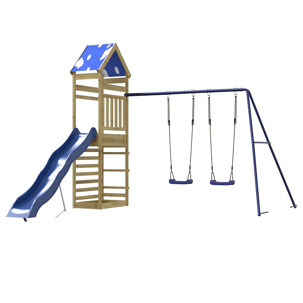 vidaXL Outdoor Playset Impregnated Wood Pine - Brown - 33417