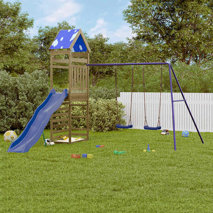 vidaXL Outdoor Playset Impregnated Wood Pine - Brown - 33417